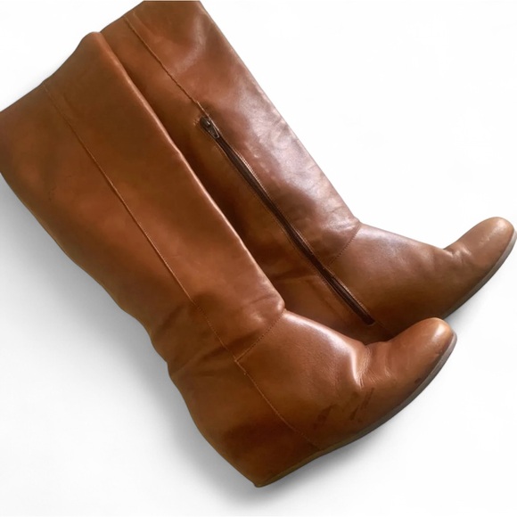 Mercanti Fiorentini Over the Knee Leather Boots Hidden Heel made in Italy 8 (39) - Picture 1 of 11